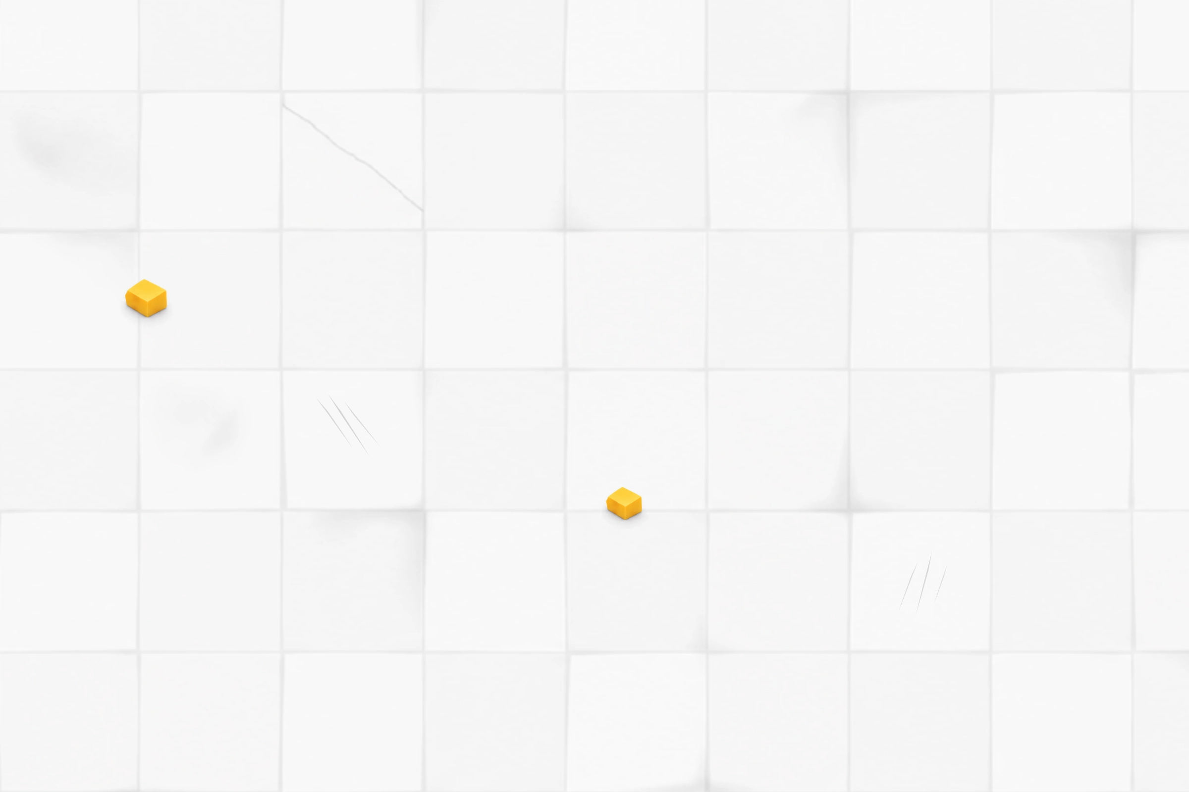 The printed tile cracks, scuffs and scratch marks on RAT PAD.